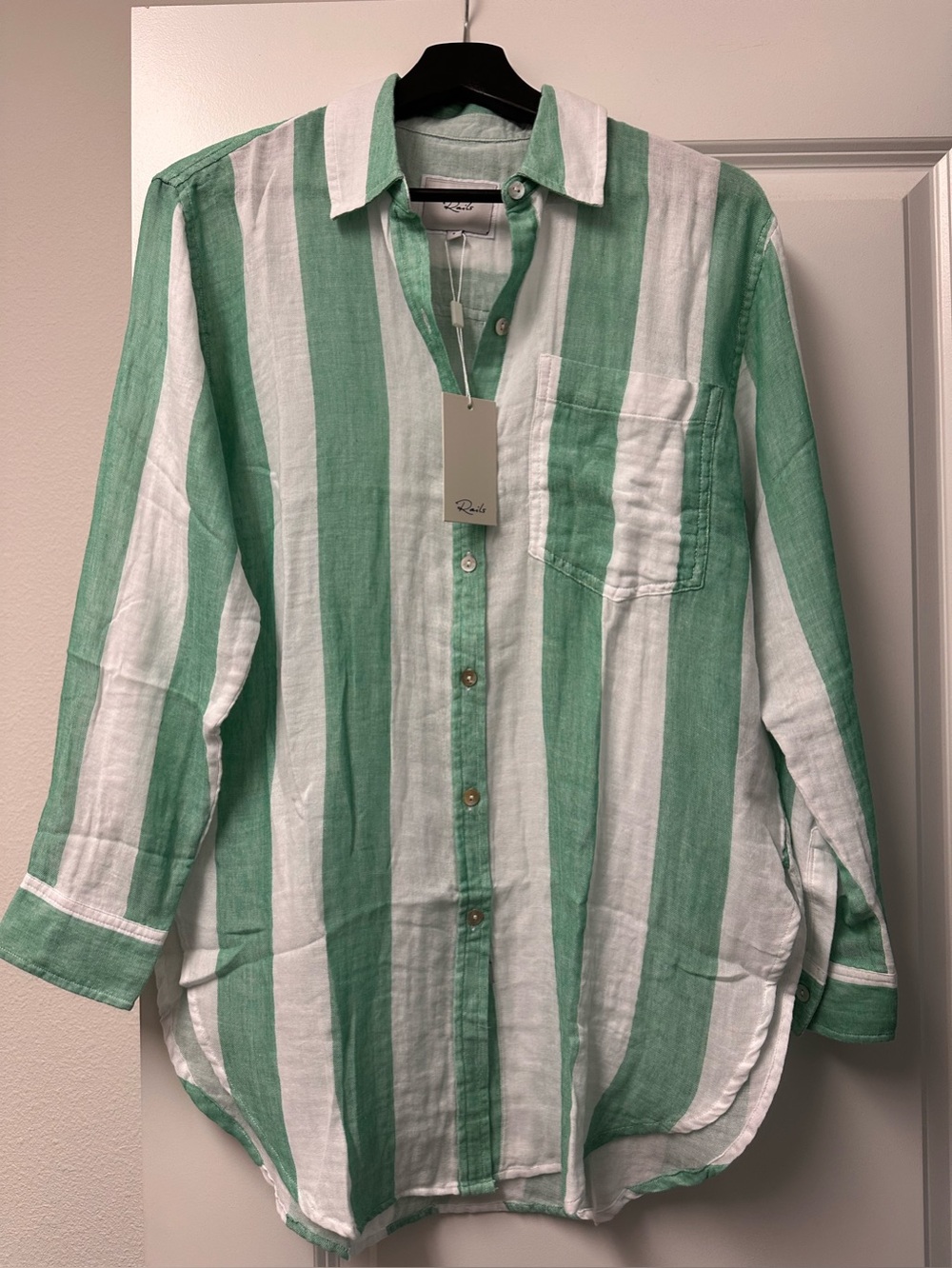 RAILS JAYLIN JADE STRIPE BUTTON DOWN SHIRT NWT